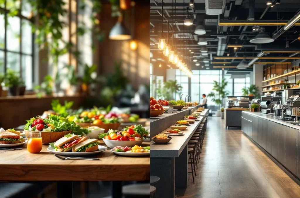 Wat is het verschil tussen een lunchtafel en een kantine?
