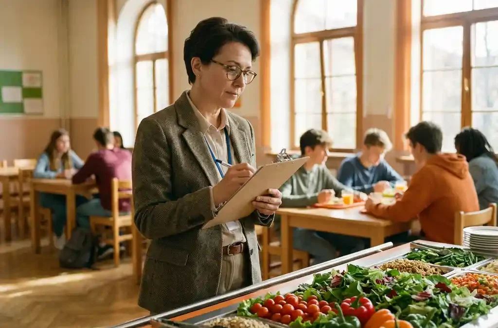 Wie is verantwoordelijk voor onderwijscatering op school?