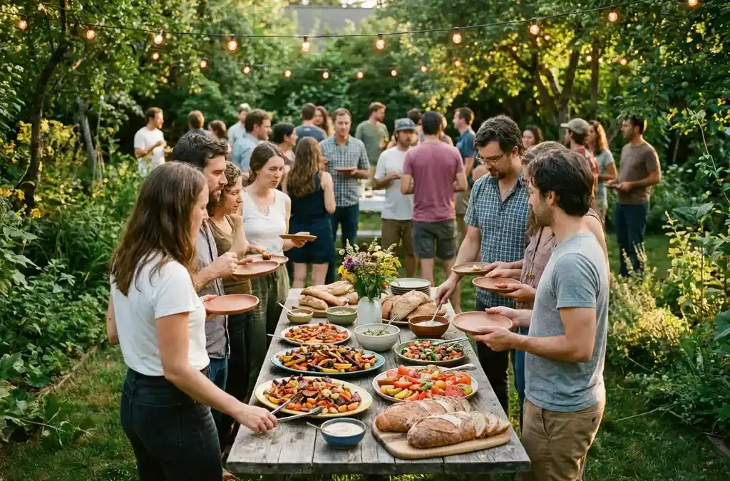 Welke catering past bij een informeel bedrijfsfeest buiten?