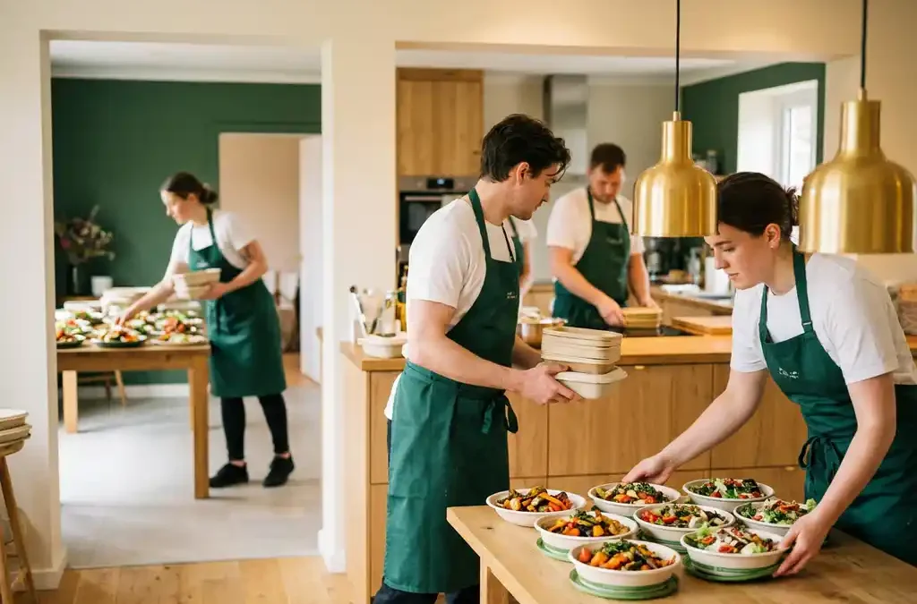 Hoe werkt evenementencatering bij een hybride evenement met meerdere locaties?