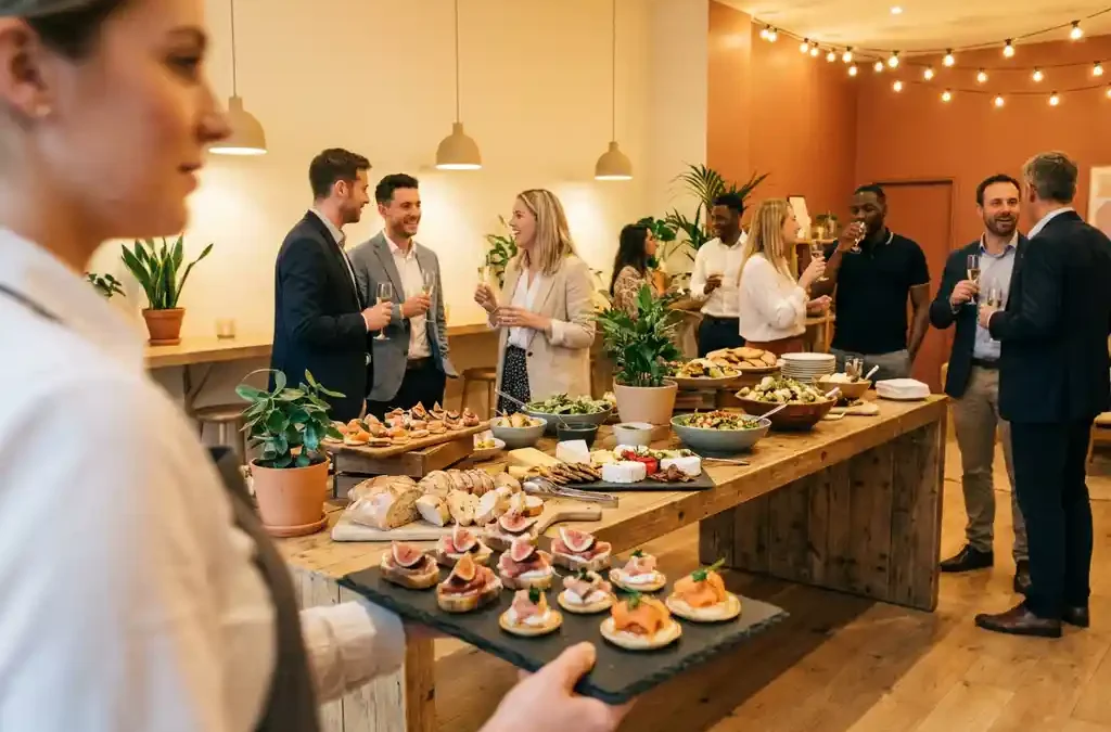 Wat is het verschil tussen een walking dinner en een buffet op een personeelsfeest?