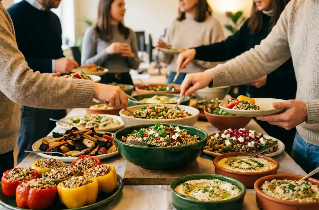 Hoe houd je bij catering voor een personeelsfeest rekening met vegetarische collega’s?