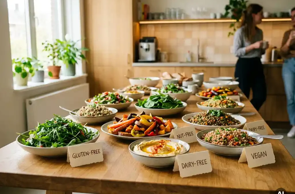 Hoe houd je bij de lunch op kantoor rekening met dieetwensen en allergieën?
